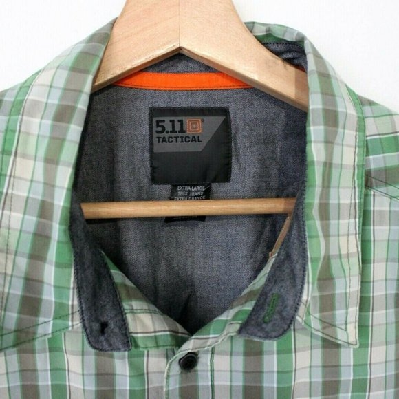 5.11 Tactcial Mens Button Up Plaid Size XL - Picture 3 of 4